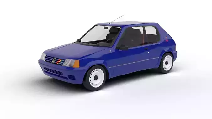 Peugeot 205 Rallye 1 3 1991 3d model 3D model