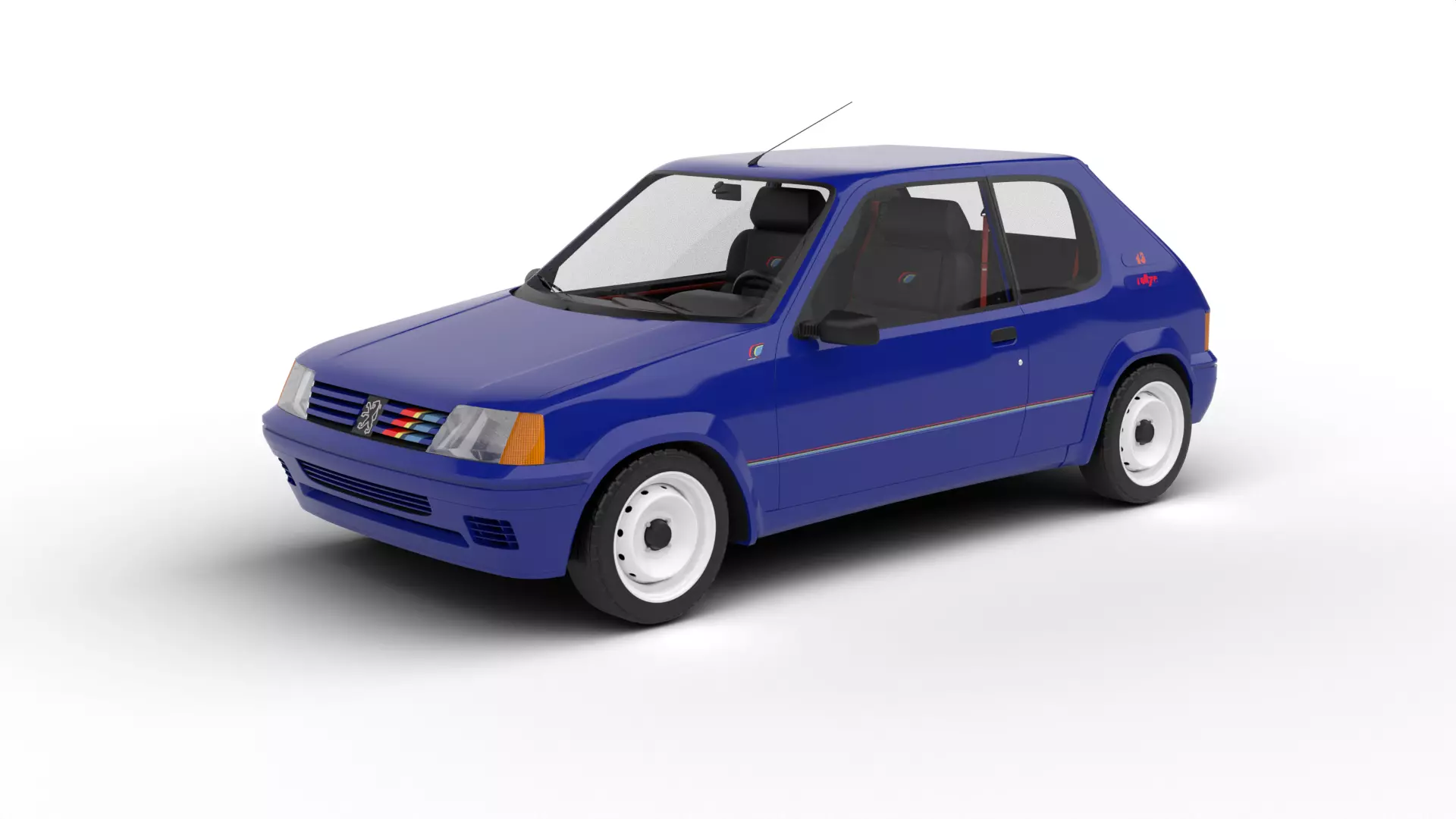 Peugeot 205 Rallye 1 3 1991 3d model 3D model_0