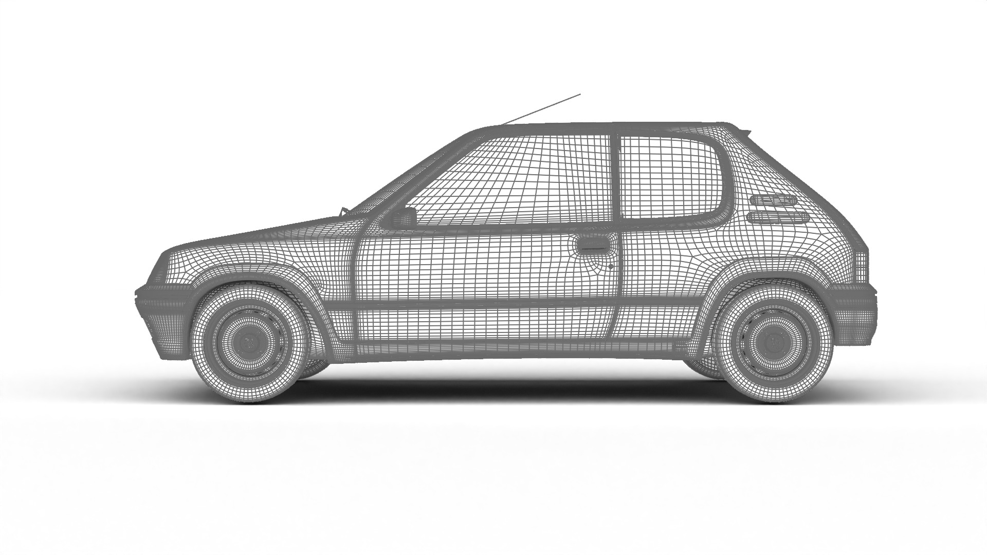 Peugeot 205 Rallye 1 3 1991 3d model 3D model_27