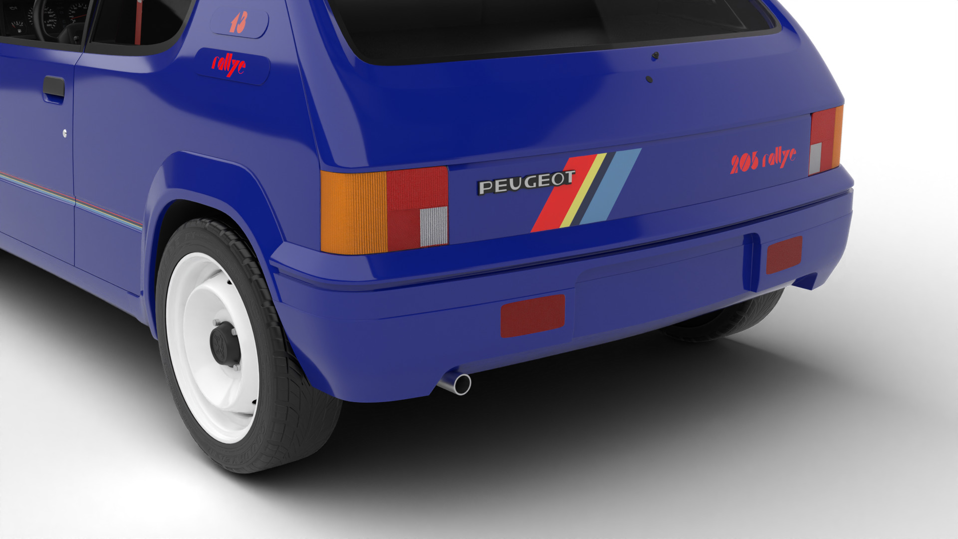 Peugeot 205 Rallye 1 3 1991 3d model 3D model_10