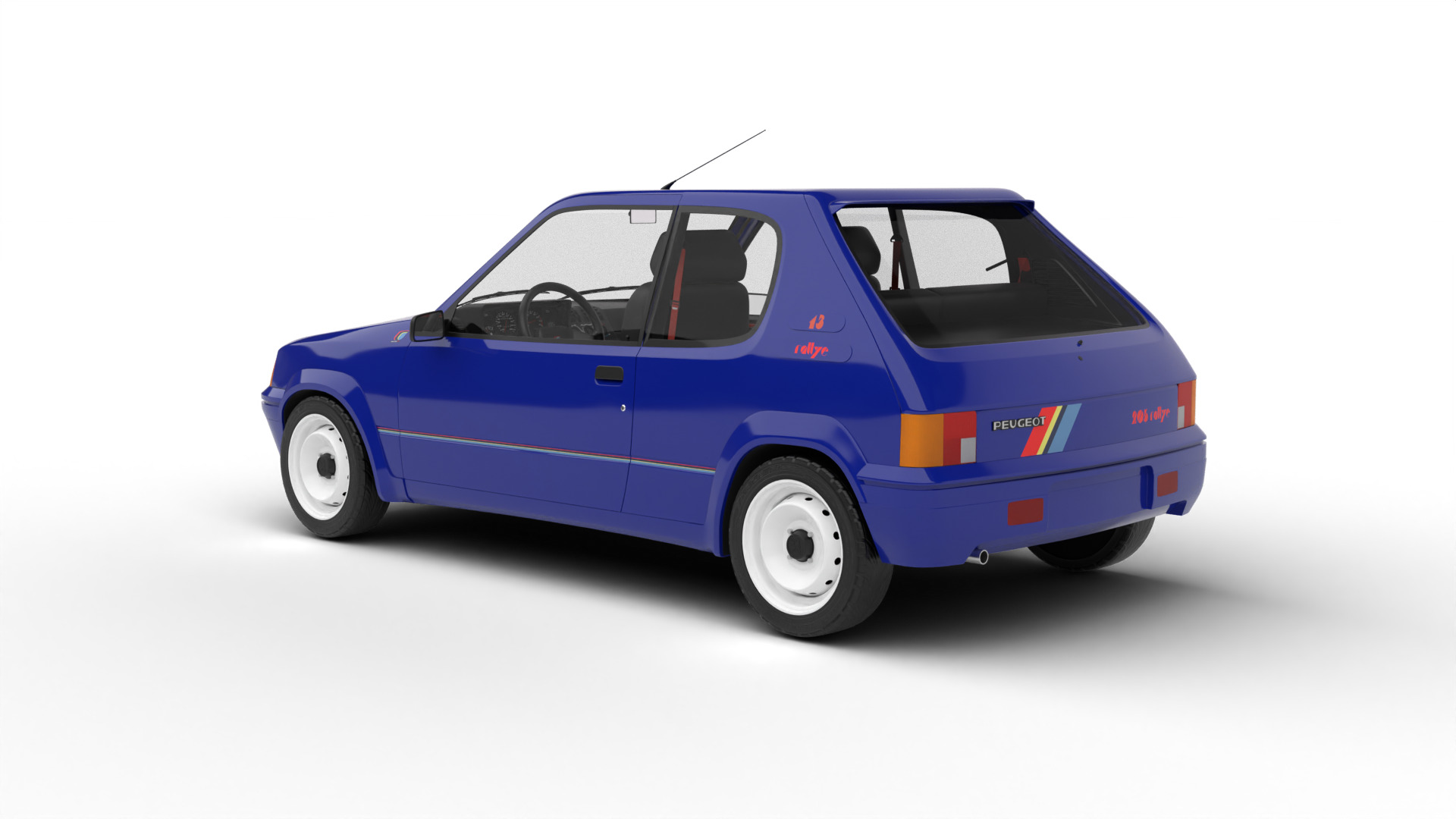 Peugeot 205 Rallye 1 3 1991 3d model 3D model_1