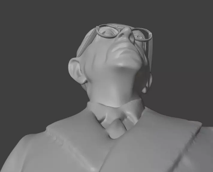 Jean-Paul Sartre 3D print model_16