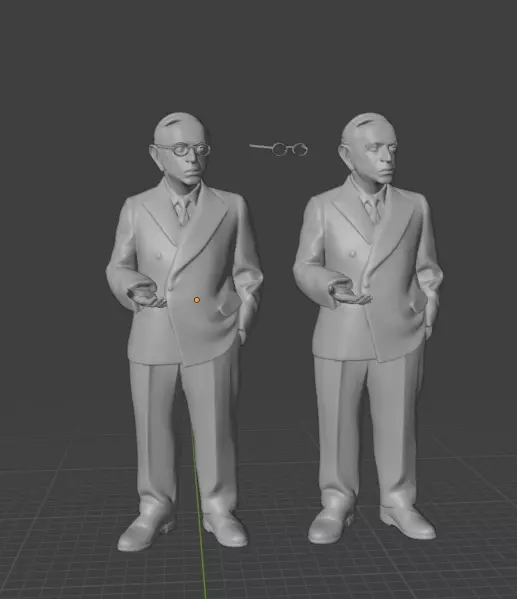 Jean-Paul Sartre 3D print model_20