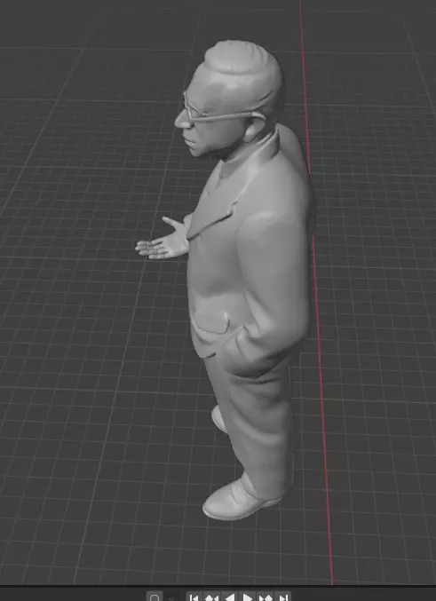 Jean-Paul Sartre 3D print model_29