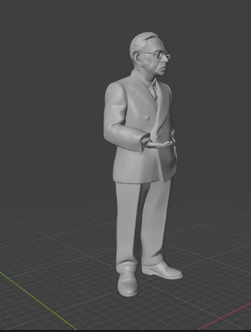 Jean-Paul Sartre 3D print model_22