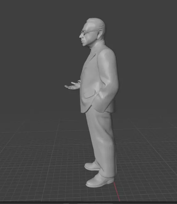 Jean-Paul Sartre 3D print model_1