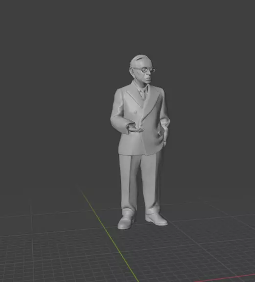 Jean-Paul Sartre 3D print model_8