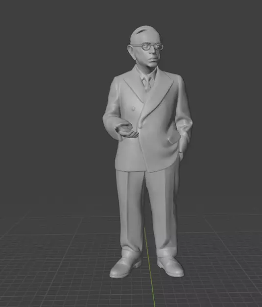 Jean-Paul Sartre 3D print model_11