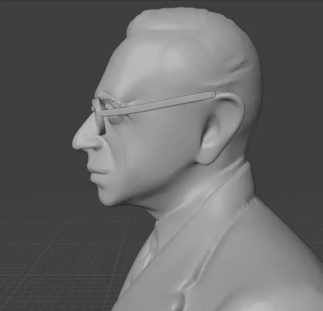 Jean-Paul Sartre 3D print model_17