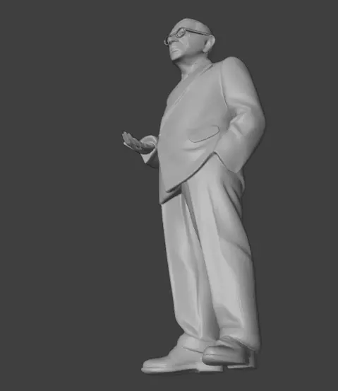 Jean-Paul Sartre 3D print model_2