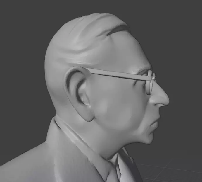 Jean-Paul Sartre 3D print model_18
