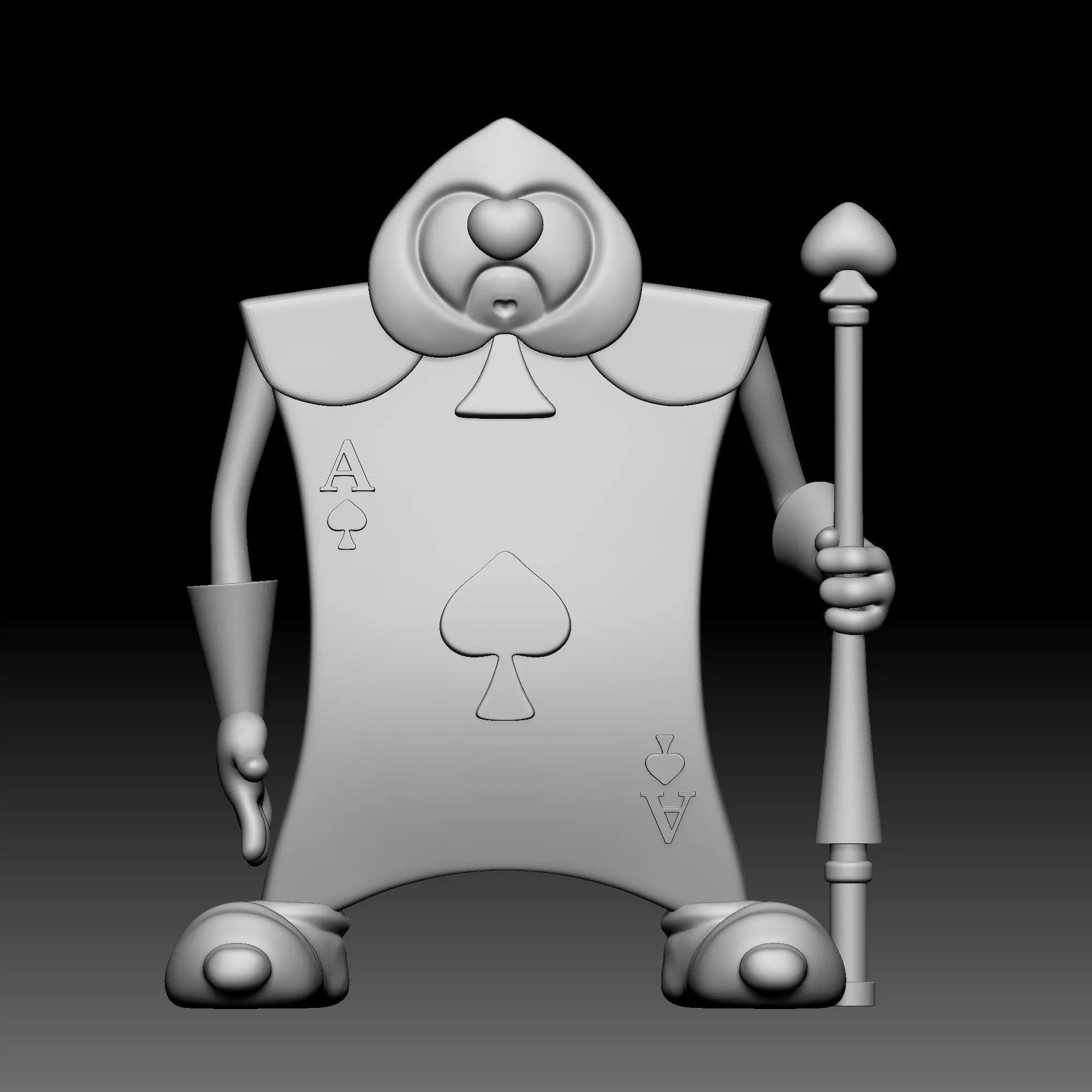 The Playing Card - Alice in Wonderland - 073 3D print model