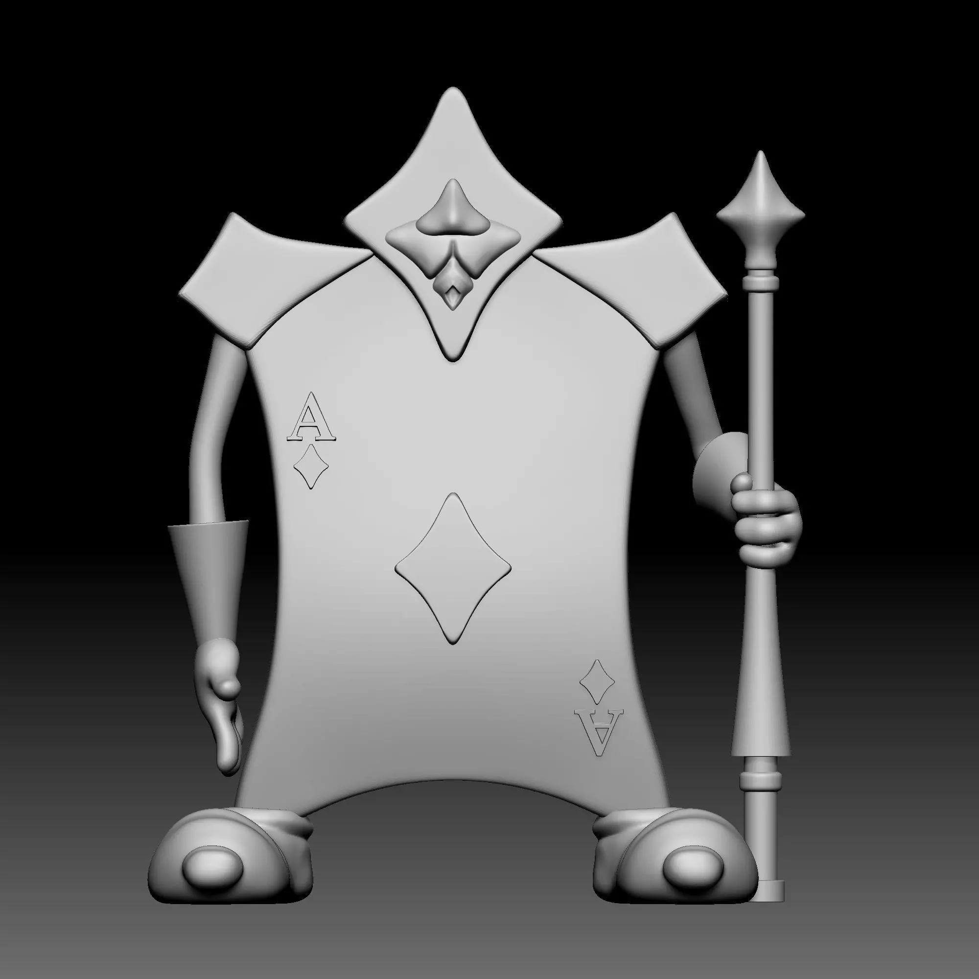 The Playing Card - Alice in Wonderland - 074 3D print model