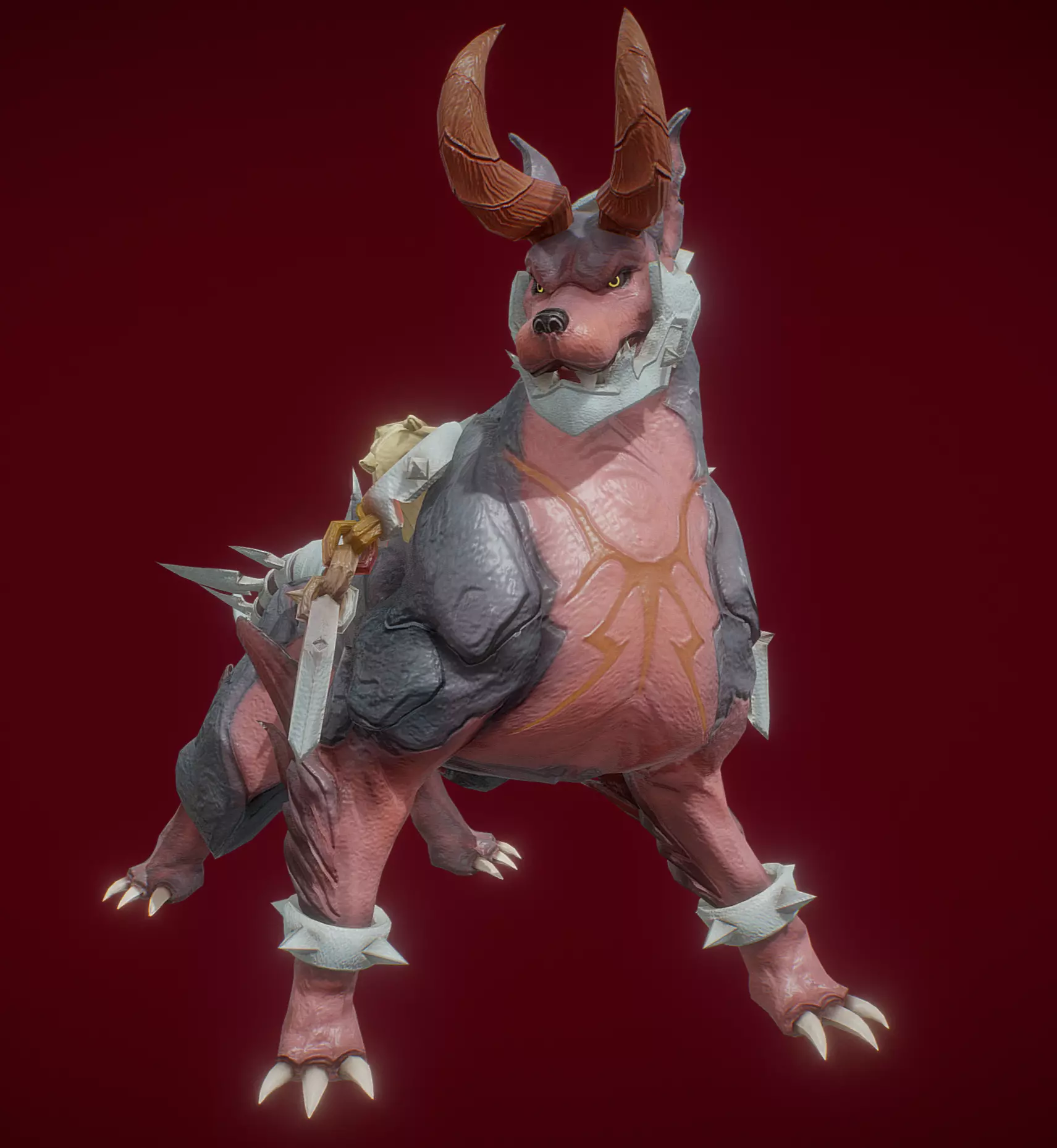 Helldog Low-poly 3D model