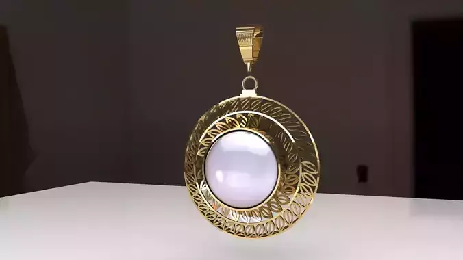 PEARL MEDEL NECKLACE 3D print model