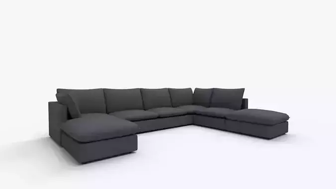 Lotus Petite Modular Piece Low Sectional
