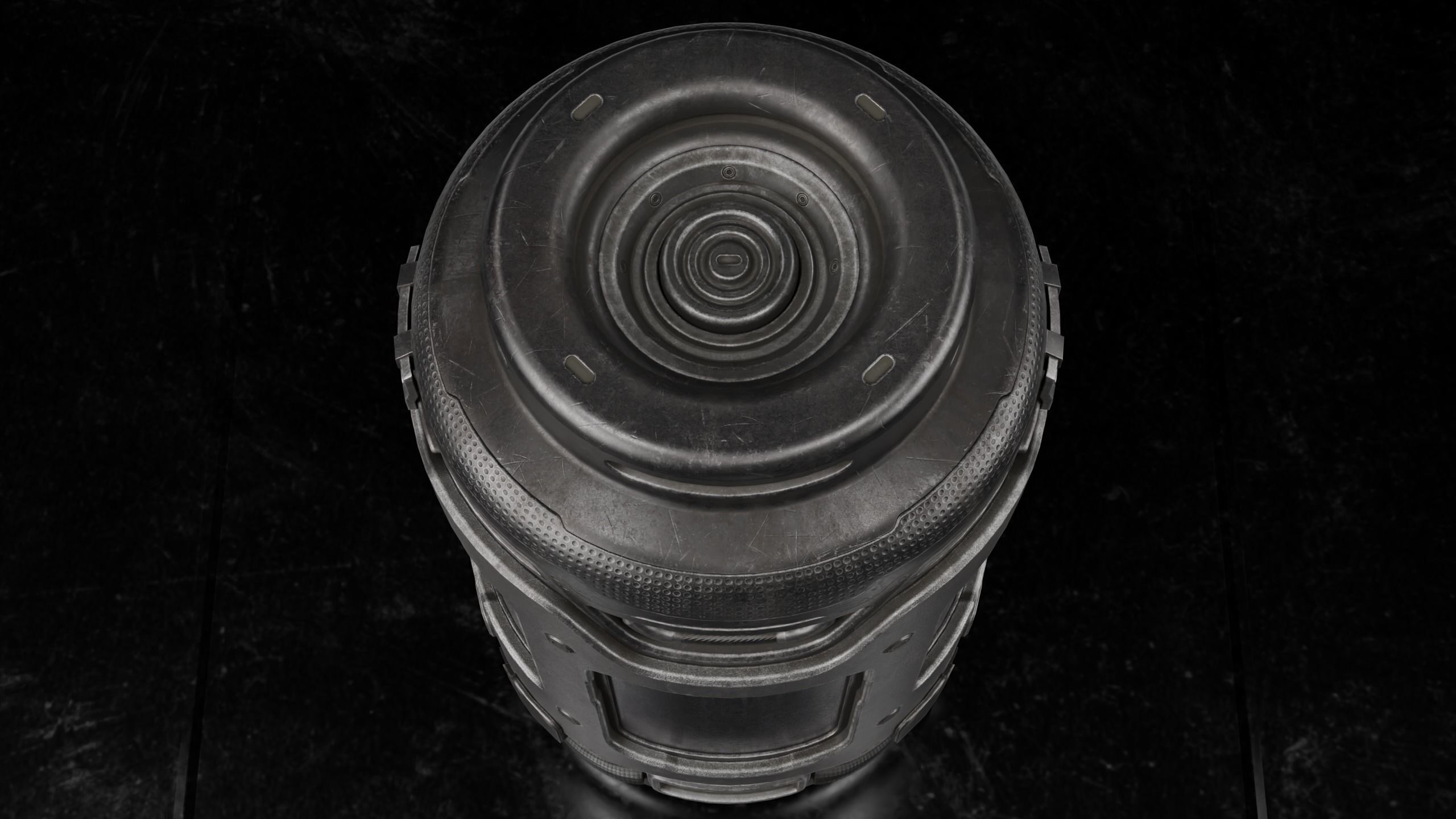 Sci-fi Barrel Low-poly 3D model_7