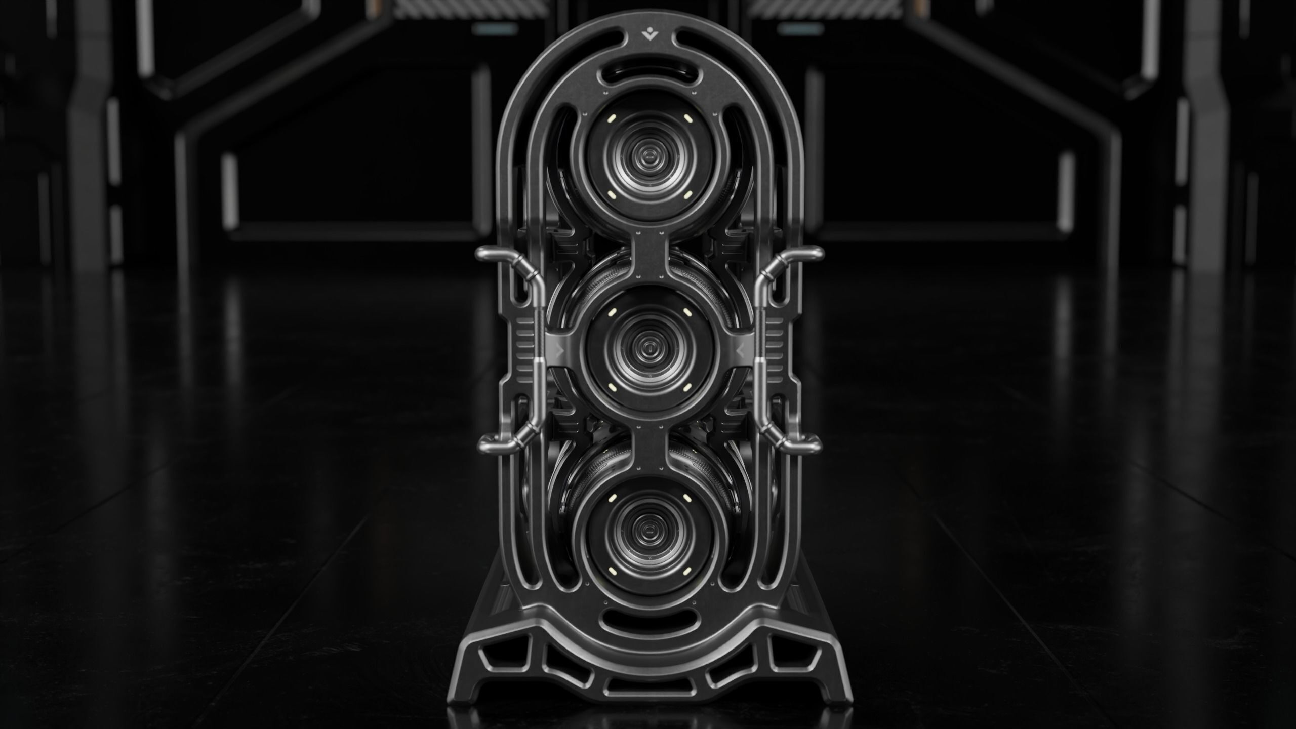 Sci-fi Barrel Low-poly 3D model_14