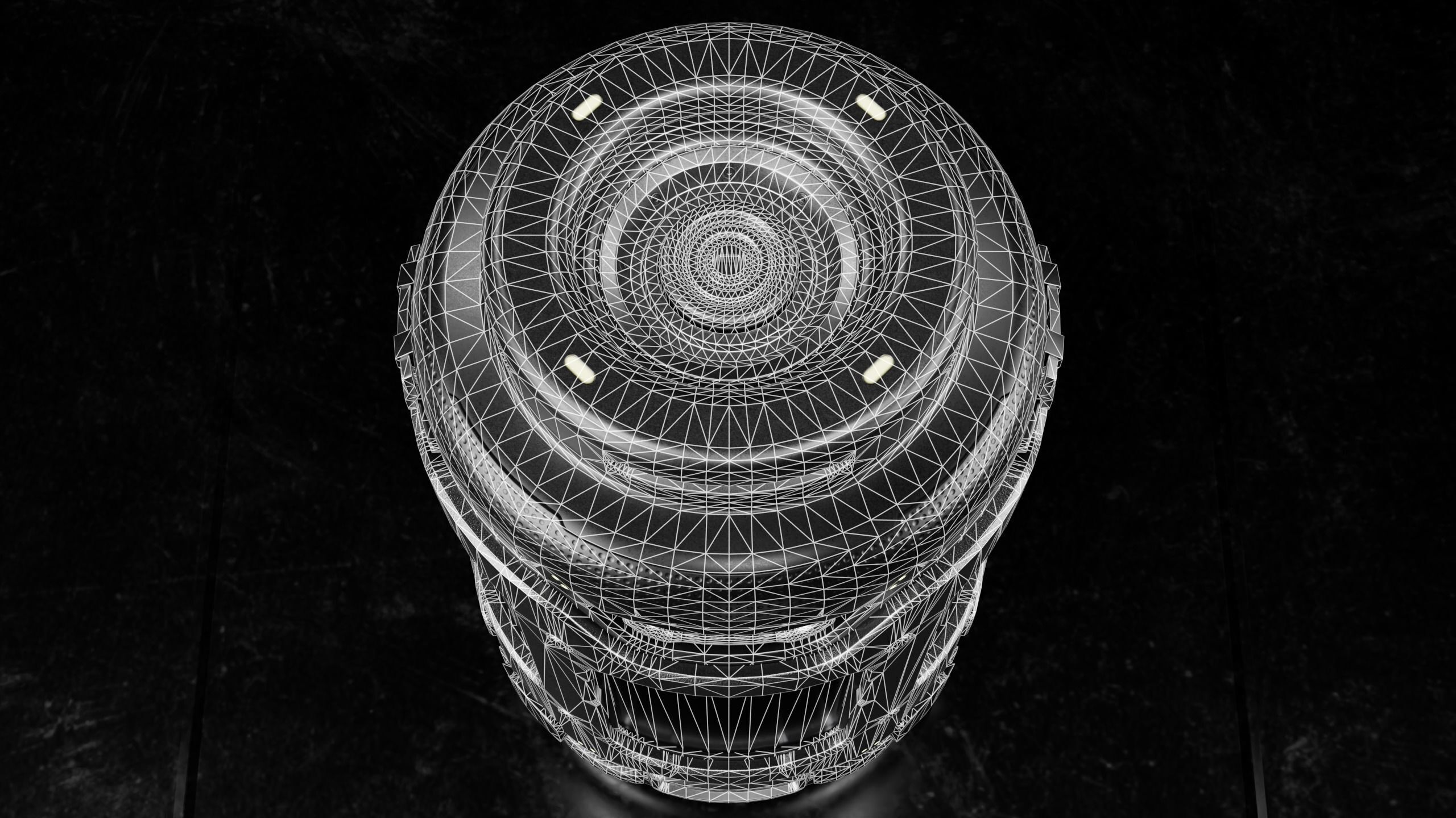 Sci-fi Barrel Low-poly 3D model_11