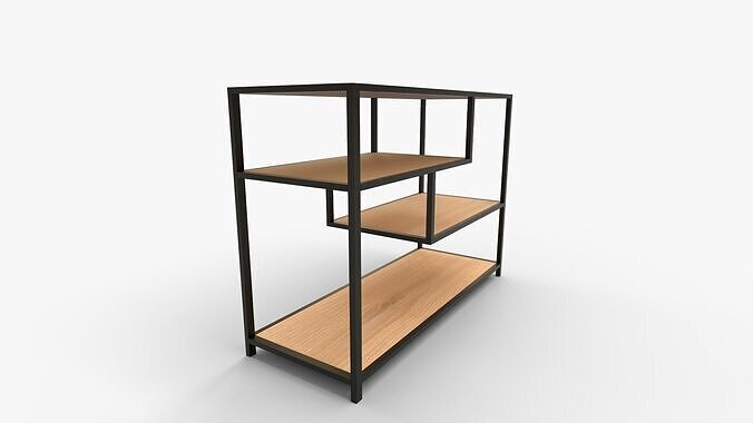 Lief Geometric Console Table Beige 3D model 7