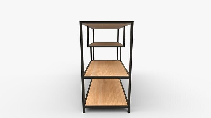 Lief Geometric Console Table Beige 3D model 2