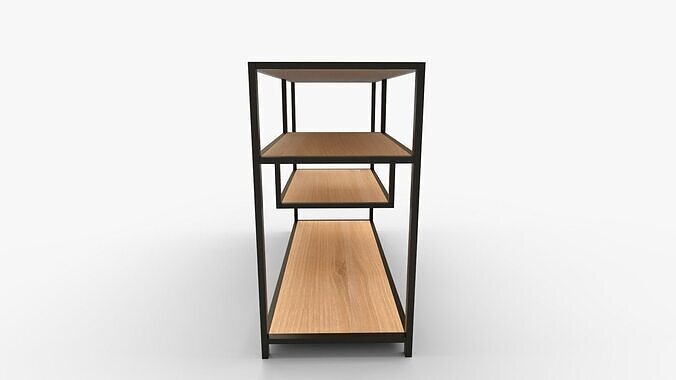 Lief Geometric Console Table Beige 3D model 6