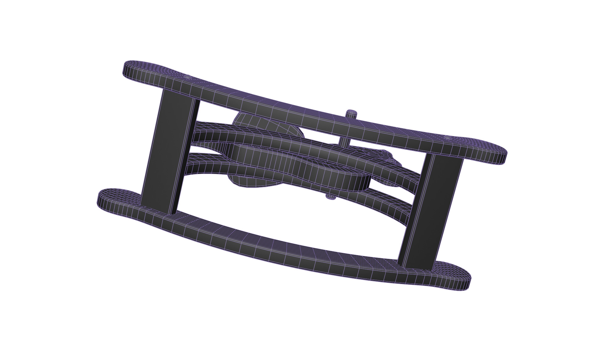 Wooden Rocking Horse 3D model_19