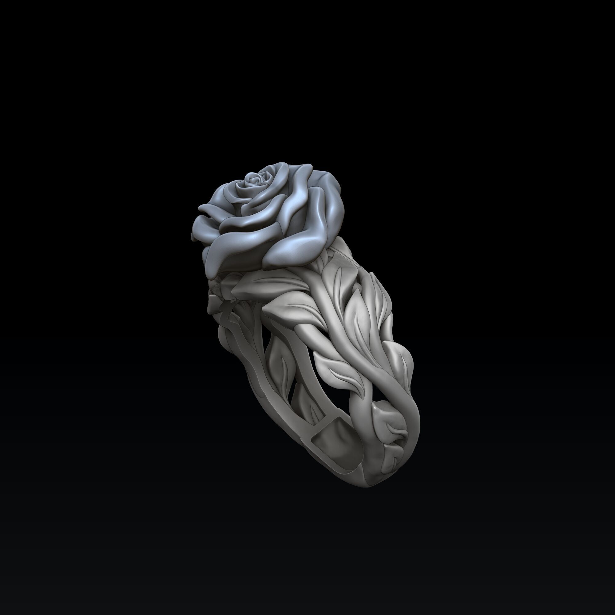 Rose Ring v2 3D print model_2