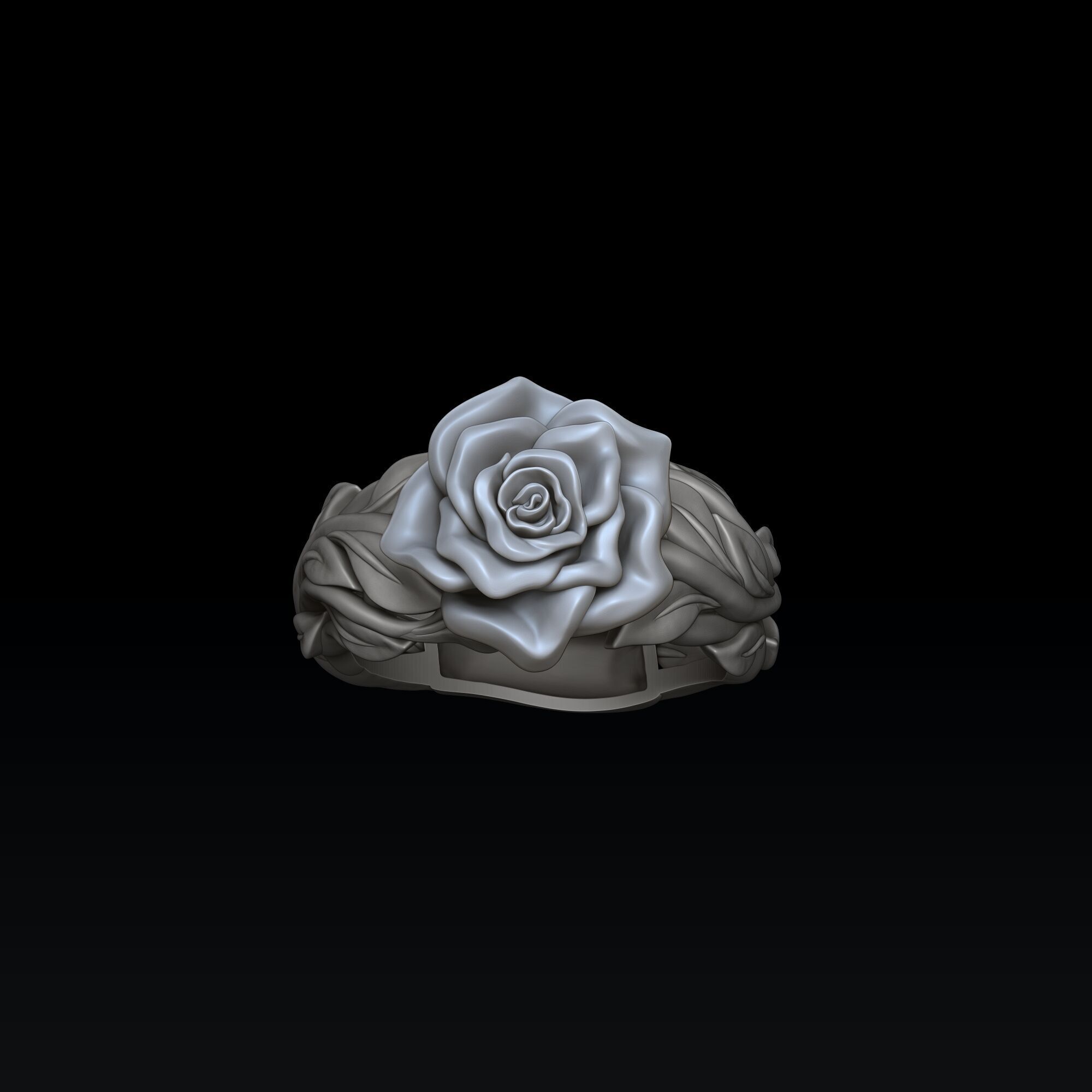 Rose Ring v2 3D print model_6