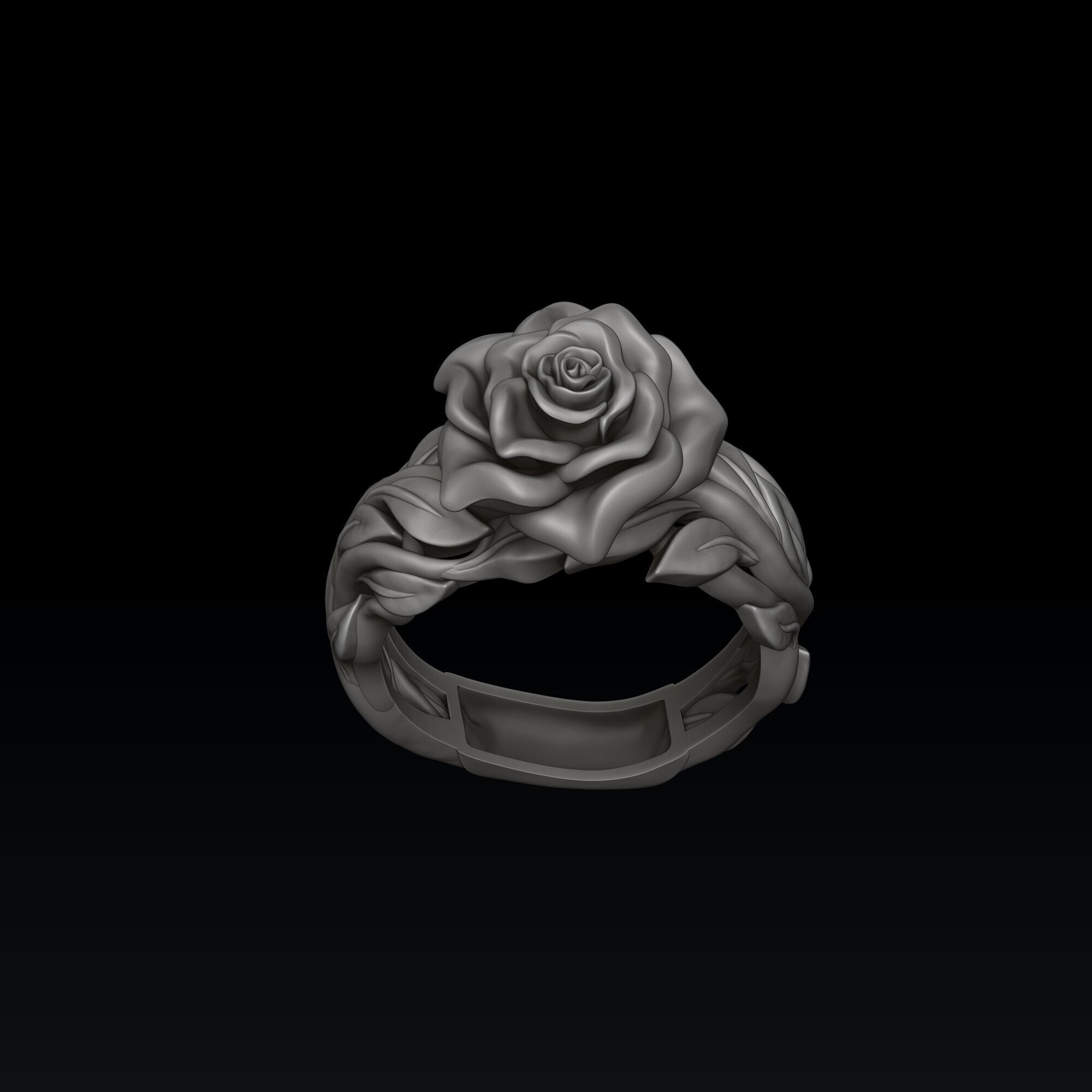Rose Ring v2 3D print model_5