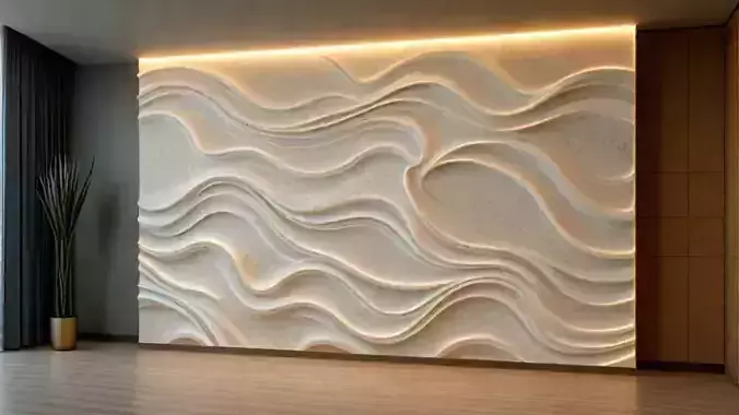 modern panel wall decor set relief stl mural CNC 184