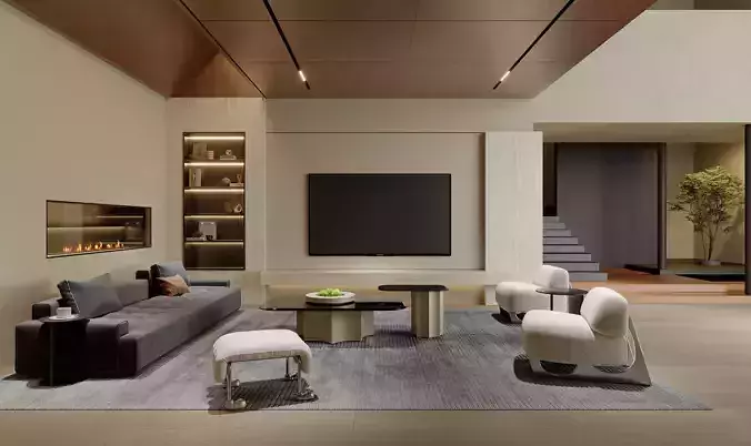 modern living room interior scenes 75