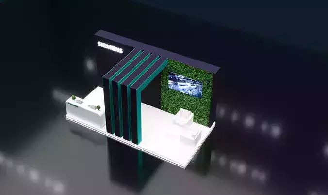 booth 6x3 open 3 side 