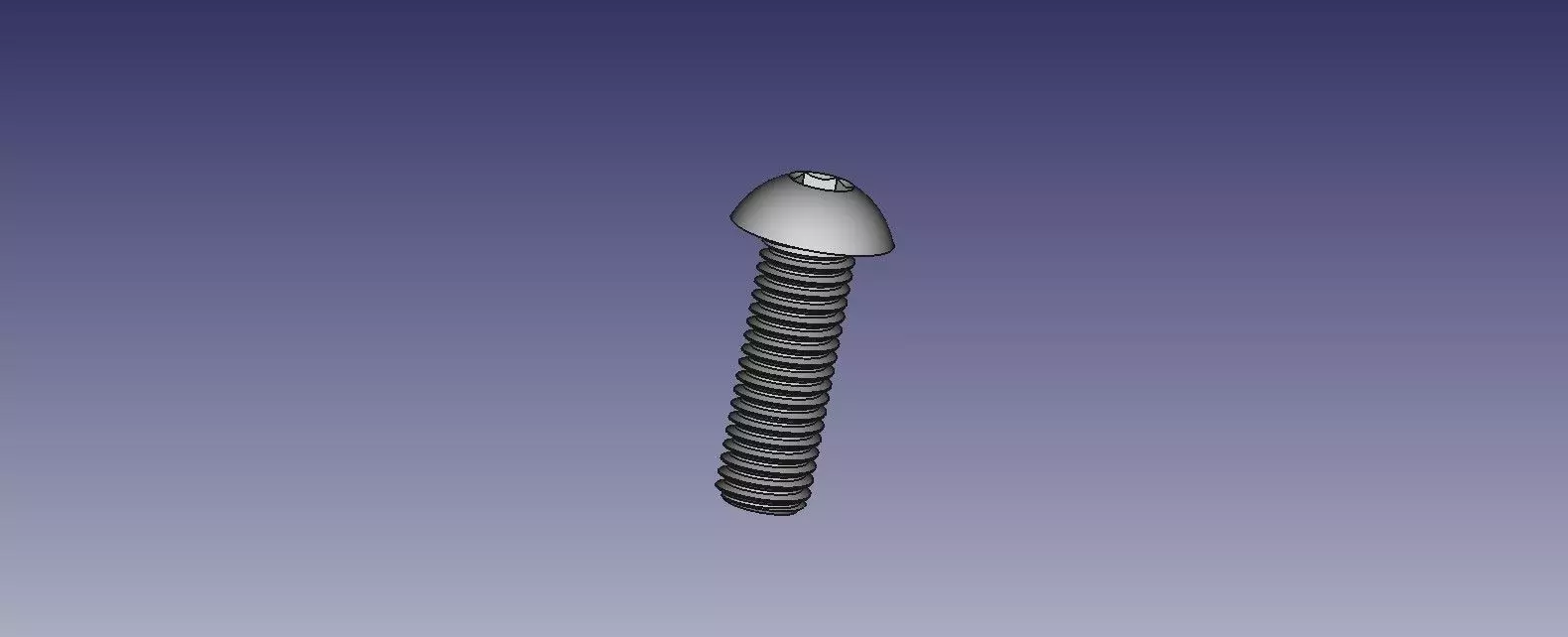 ISO7380-1 Hexagon socket button head Screw 3D print model_0