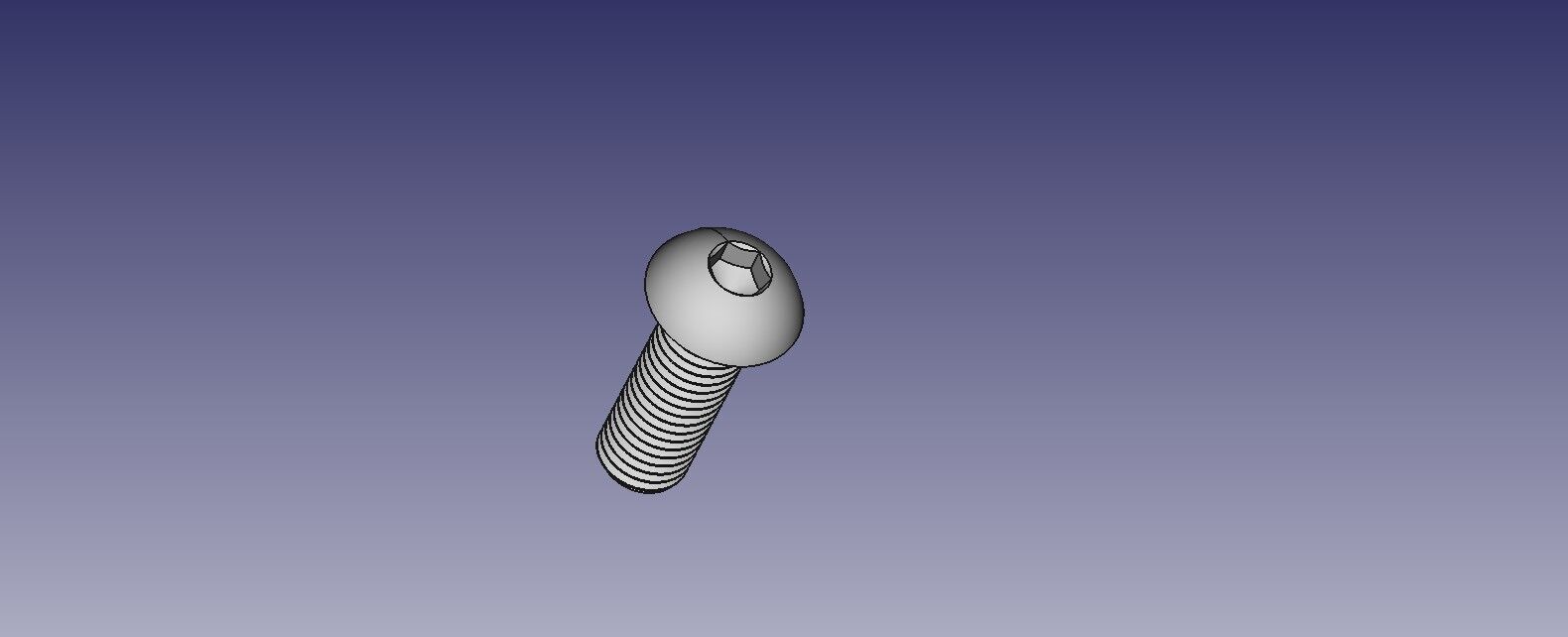 ISO7380-1 Hexagon socket button head Screw 3D print model_1