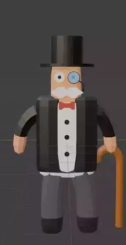 mr monopoly low poly