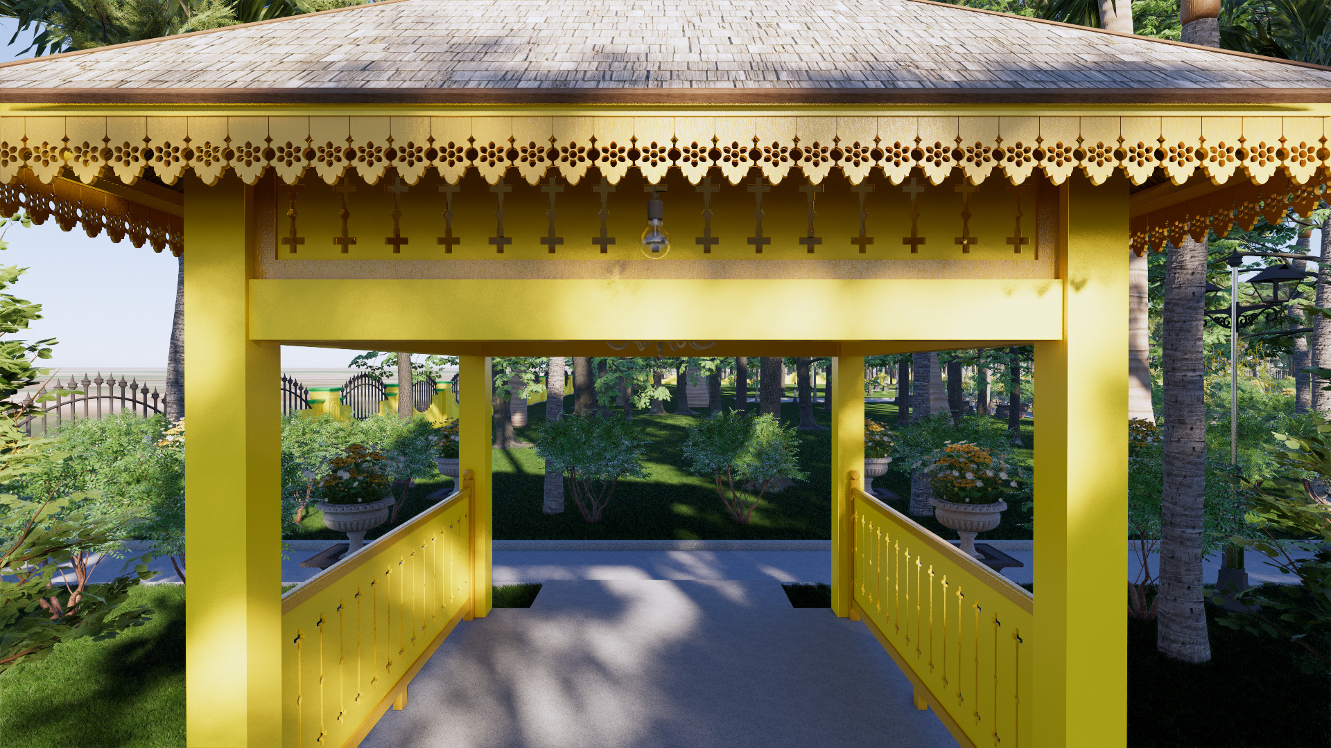 Pendopo of the Sambas Sultanate Palace 3D model_1