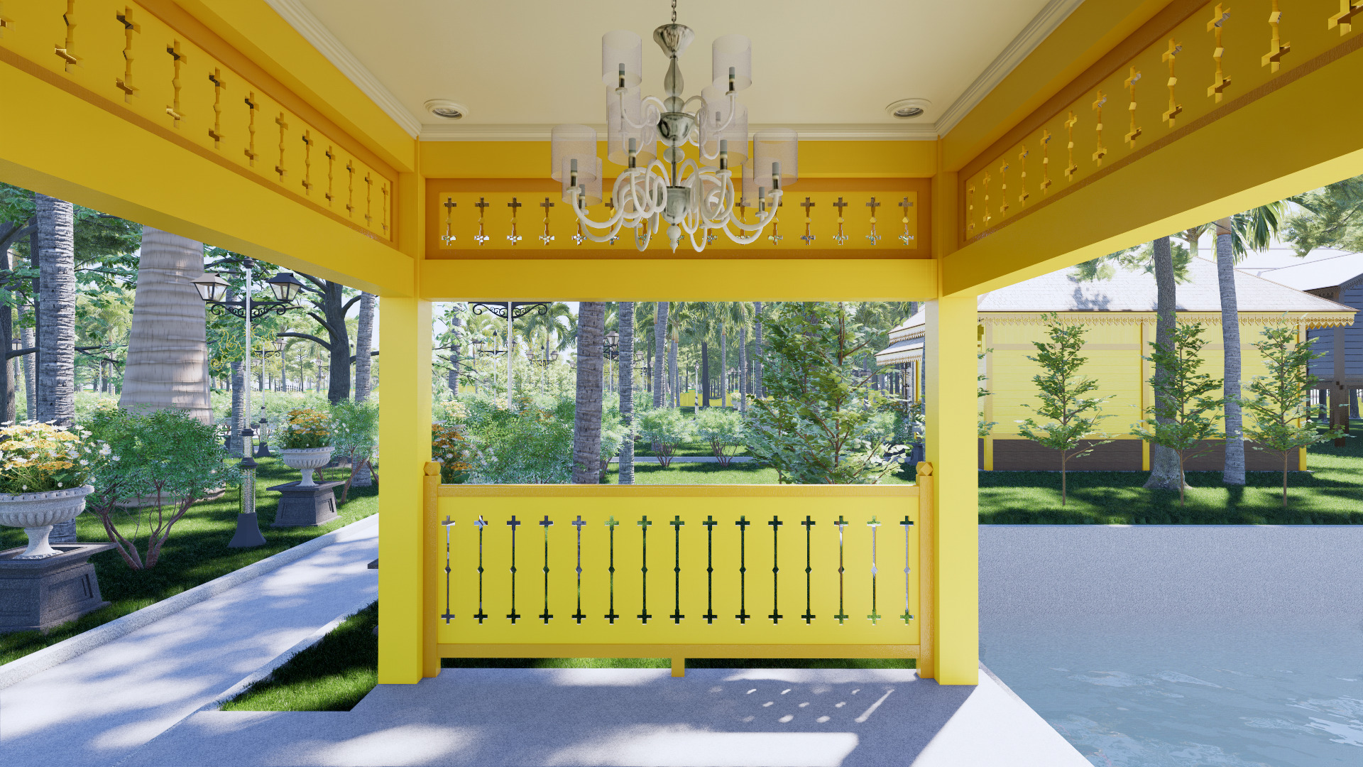 Pendopo of the Sambas Sultanate Palace 3D model_2