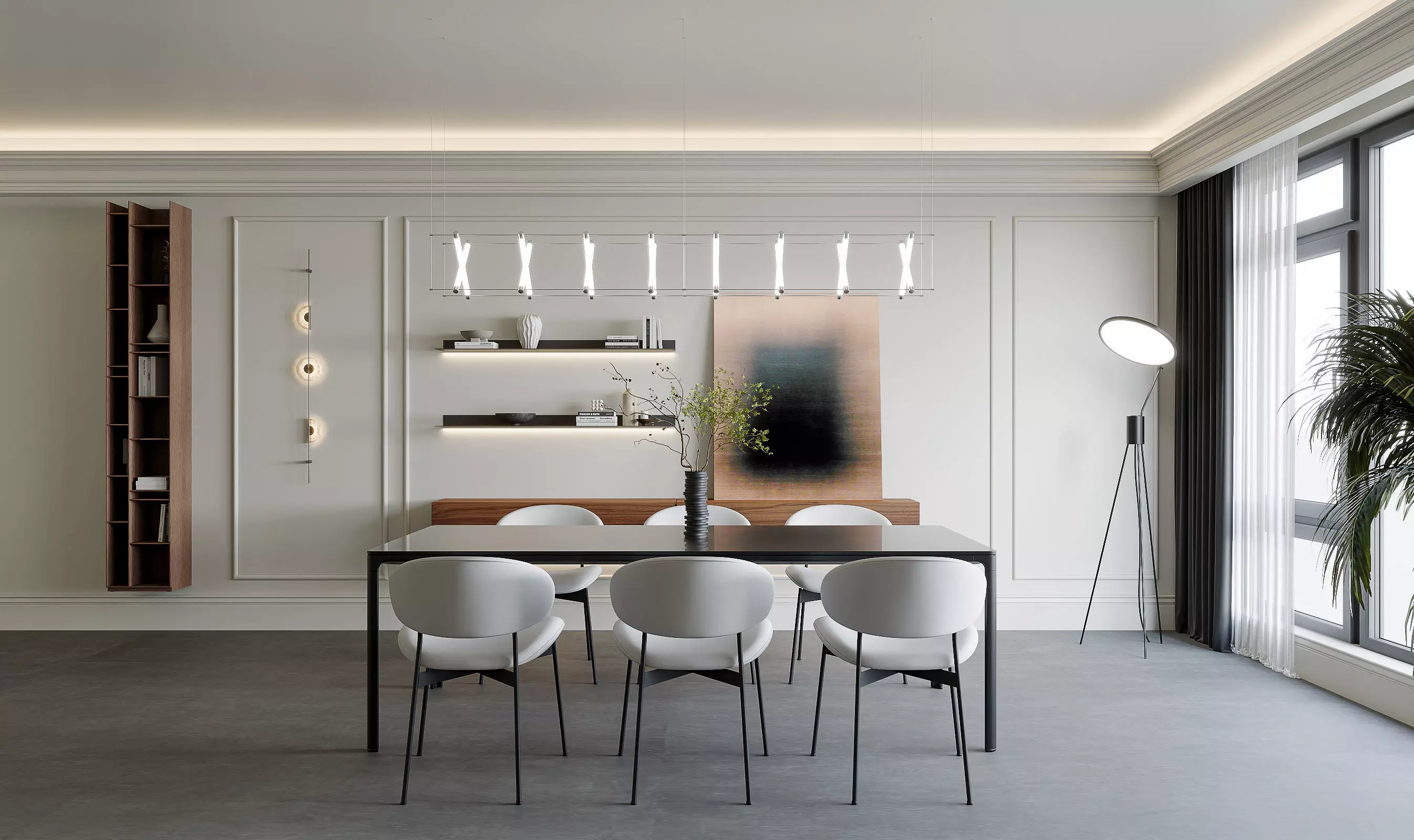 modern dining room interior scenes 80 3D model_0