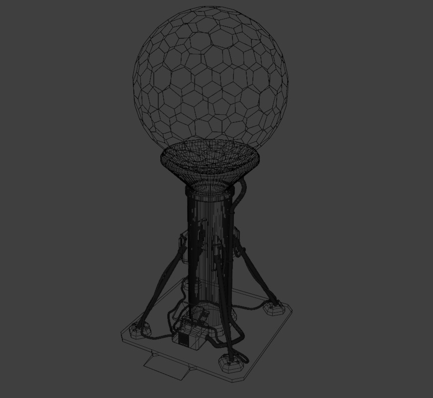 Star Radar Structure  Low-poly 3D model_2