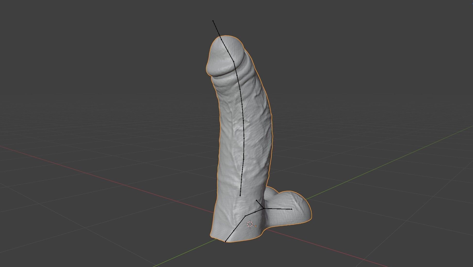Fat Penis Rigged Lowpoly and Highpoly Low-poly 3D model_1