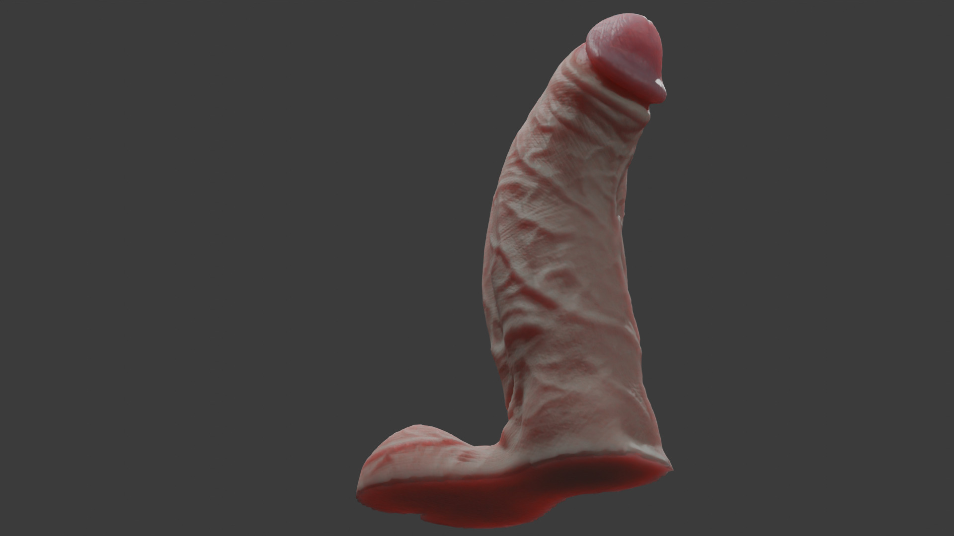Fat Penis Rigged Lowpoly and Highpoly Low-poly 3D model_9