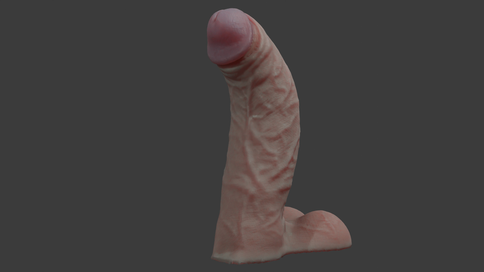 Fat Penis Rigged Lowpoly and Highpoly Low-poly 3D model_2