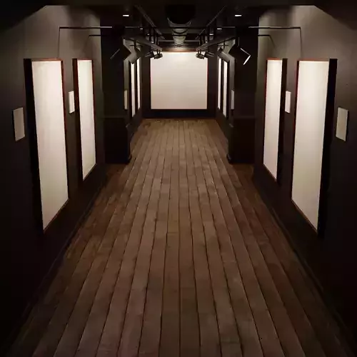 VR Art Gallery Low-poly 3D model