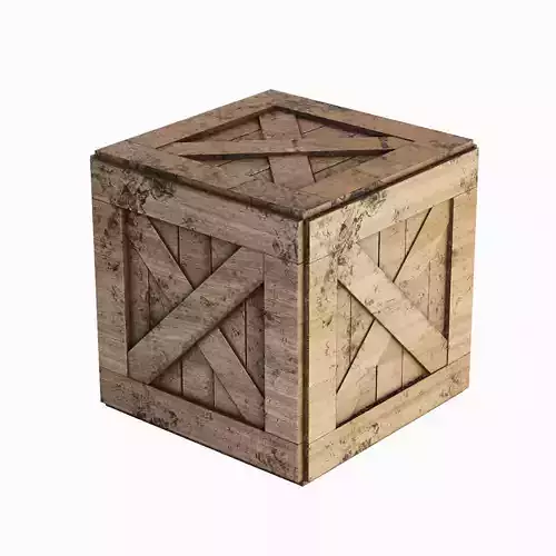 Wooden Box Crate Free low-poly 3D model
