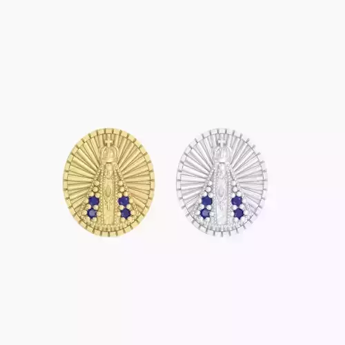 Brinco Nossa senhora aparecida - Earring Our Lady Stl