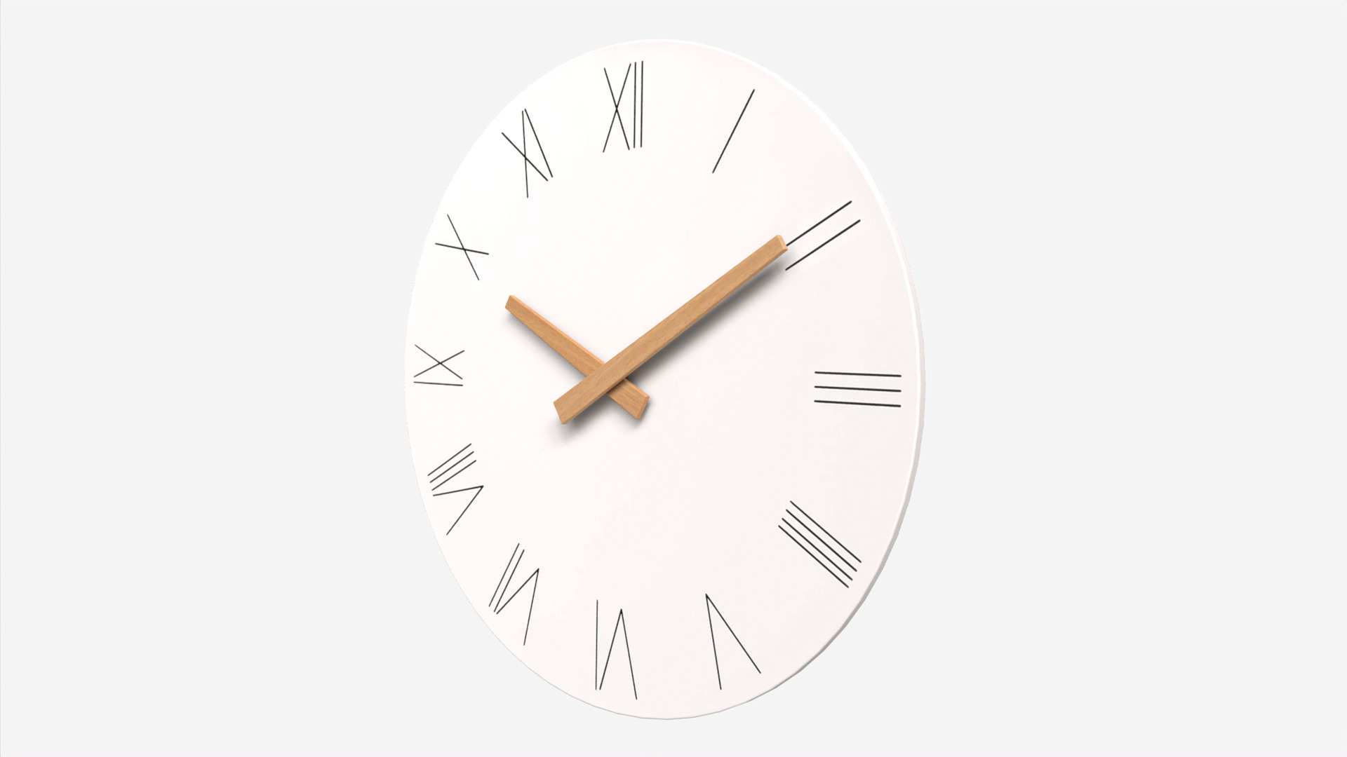 Foxtop Round Wall Clock Low-poly 3D model_6