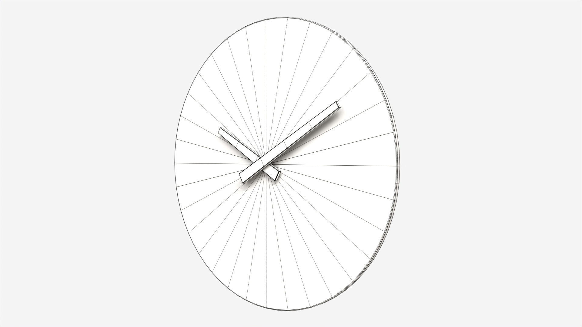 Foxtop Round Wall Clock Low-poly 3D model_7