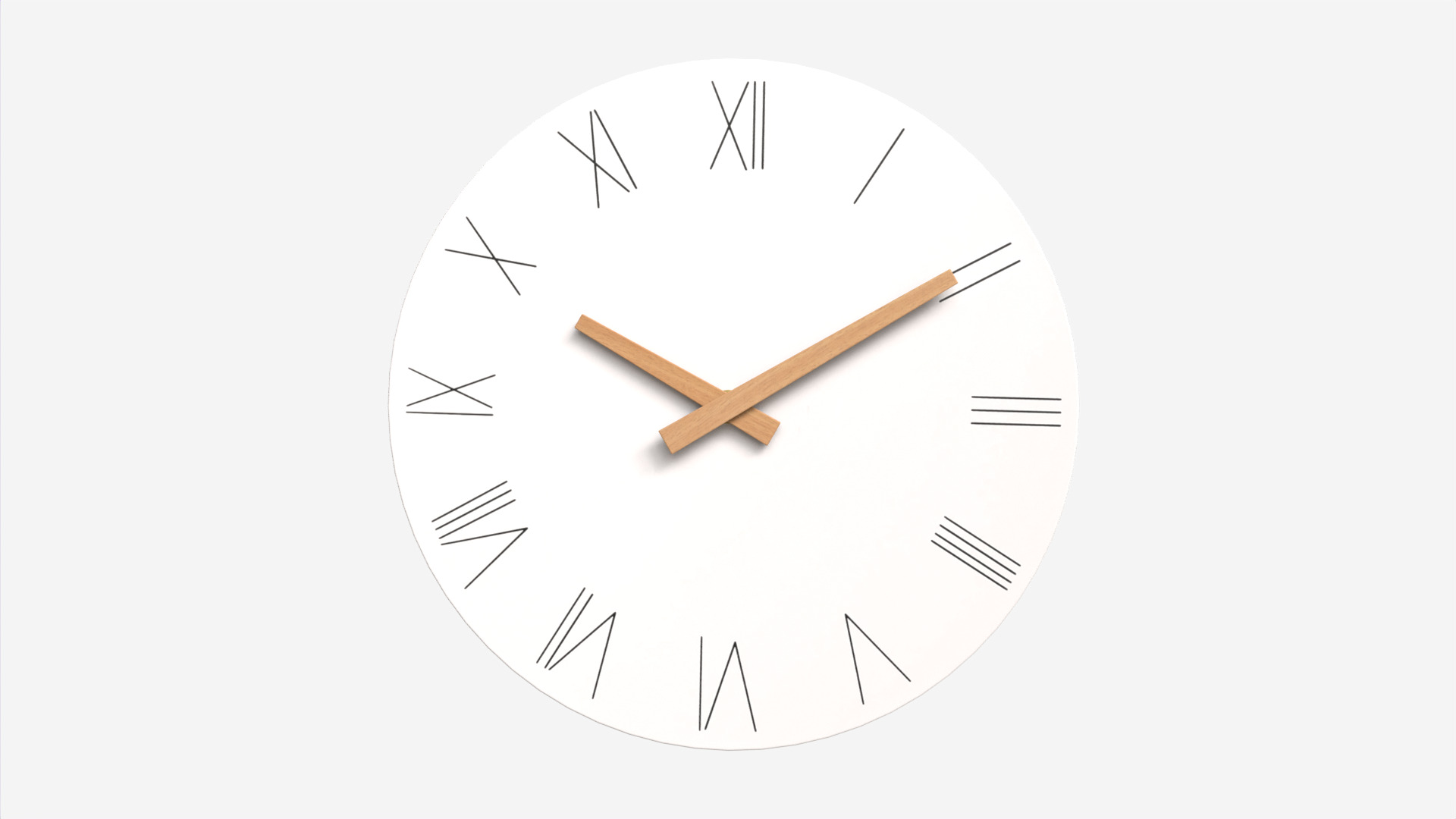 Foxtop Round Wall Clock Low-poly 3D model_2