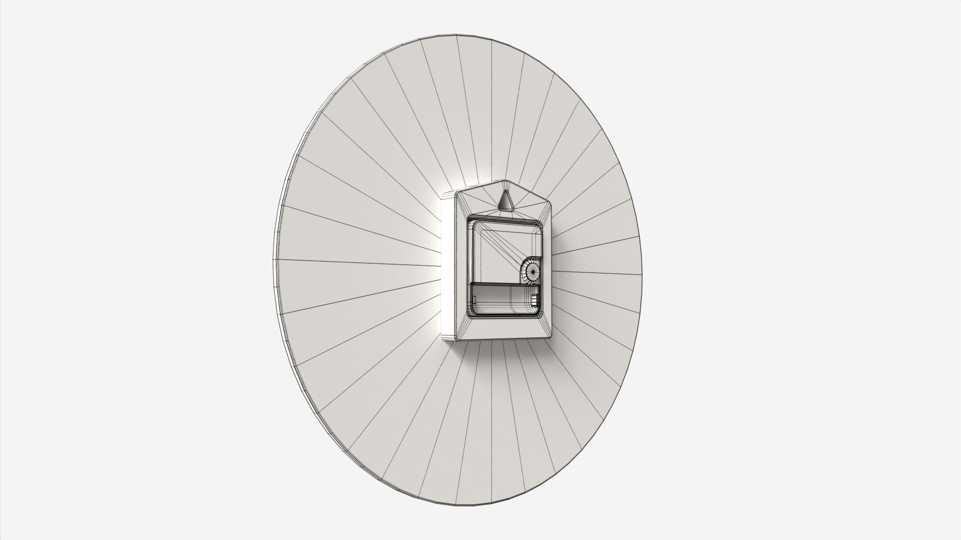 Foxtop Round Wall Clock Low-poly 3D model_11